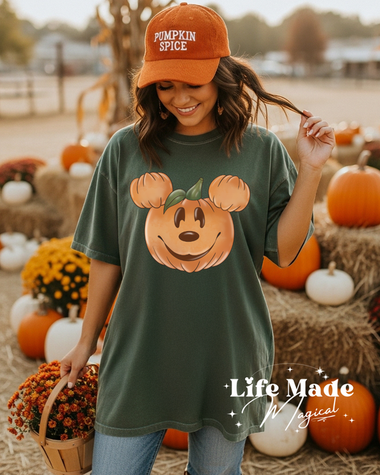 Mouse Pumpkin Patch Adult Short Sleeve Tee