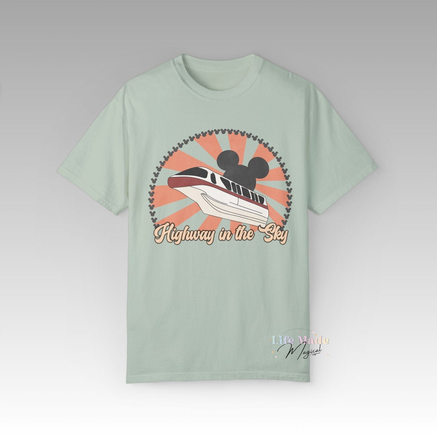 Highway In The Sky Adult Unisex Garment-Dyed T-shirt