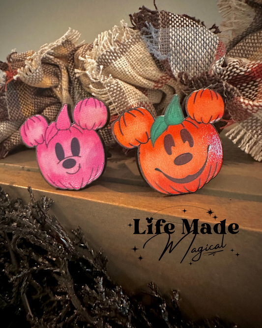 Seasonal Pumpkin Mouse Clips - Car Vent Air Fresheners